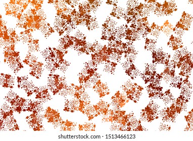 Light Orange vector pattern with random forms. Colorful chaotic forms with gradient in modern style. Best smart design for your business.