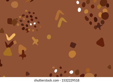 Light Orange vector pattern with random forms. Simple colorful illustration with abstract gradient shapes. Elegant design for wallpapers.