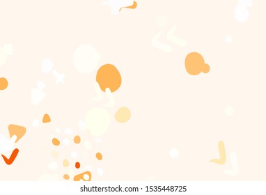 Light Orange vector pattern with random forms. Simple colorful illustration with abstract gradient shapes. Background for a cell phone.