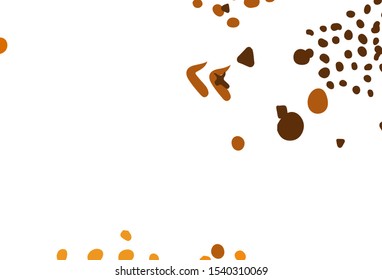 Light Orange vector pattern with random forms. Decorative design in abstract style with random forms. Background for a cell phone.