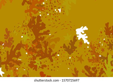 Light Orange vector pattern with random forms. Decorative design in abstract style with random forms. Modern design for your business card.