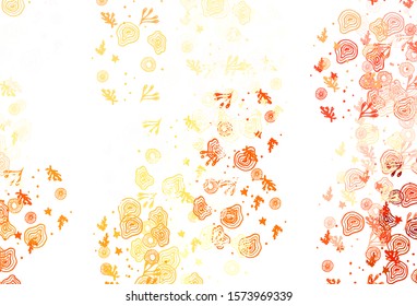 Light Orange vector pattern with random forms. Colorful chaotic forms with gradient in modern style. Simple design for your web site.