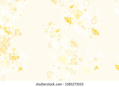 Light Orange vector pattern with random forms. Modern abstract illustration with colorful random forms. Background for a cell phone.