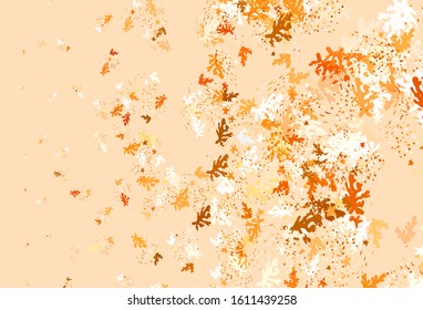 Light Orange vector pattern with random forms. Colorful chaotic forms with gradient in modern style. Modern design for your business card.