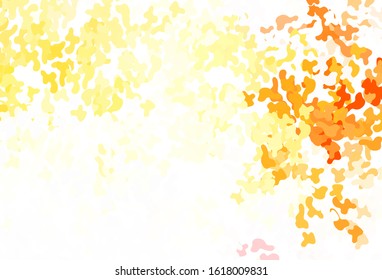 Light Orange vector pattern with random forms. Colorful chaotic forms with gradient in modern style. Background for a cell phone.