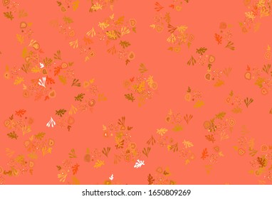 Light Orange vector pattern with random forms. Simple colorful illustration with abstract gradient shapes. Elegant design for wallpapers.