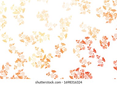 Light Orange vector pattern with random forms. Illustration with colorful gradient shapes in abstract style. Background for a cell phone.