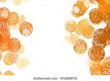 Light Orange vector pattern with random forms. Simple colorful illustration with abstract gradient shapes. Simple design for your web site.