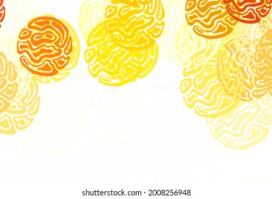 Light Orange vector pattern with random forms. Decorative design in abstract style with random forms. Best smart design for your business.