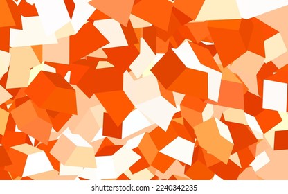 Light Orange vector pattern with random forms. Modern abstract illustration with colorful random forms. Modern design for your business card.