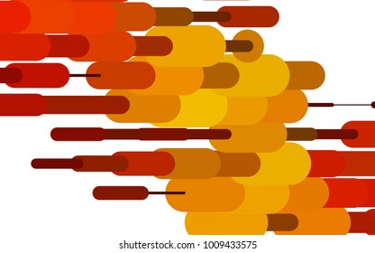 Light Orange vector pattern with rounded lines. Decorative shining illustration with lines on abstract template. The pattern can be used for medical ad, booklets, leaflets