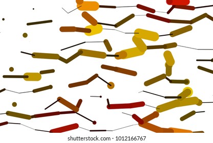 Light Orange vector pattern with rounded lines. Shining colored illustration with rounded stripes. The pattern can be used for medical ad, booklets, leaflets