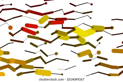 Light Orange vector pattern with rounded lines. Capsules on blurred abstract background with gradient. The pattern can be used as ads, poster, banner for medicine.