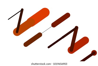 Light Orange vector pattern with rounded lines. Decorative shining illustration with lines on abstract template. The pattern can be used for websites.