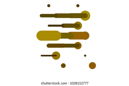 Light Orange vector pattern with rounded lines. Decorative shining illustration with lines on abstract template. The pattern can be used for medical ad, booklets, leaflets