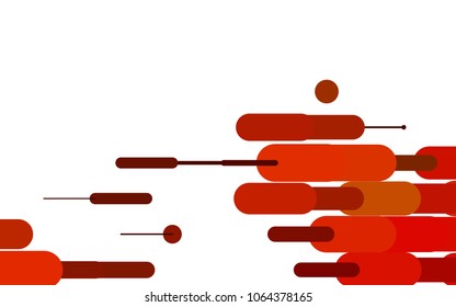 Light Orange vector pattern with rounded lines. Glitter abstract illustration with colored sticks. Smart design for your business advert.