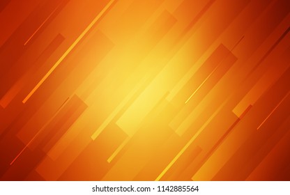 Light Orange vector pattern with sharp lines. Decorative shining illustration with lines on abstract template. Pattern for your busines websites.