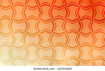 Light Orange vector pattern with sharp lines. Lines on blurred abstract background with gradient. Best design for your ad, poster, banner.