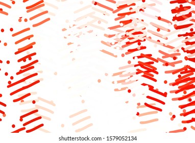 Light Orange vector pattern with sharp lines. Colorful shining illustration with lines on abstract template. Best design for your ad, poster, banner.