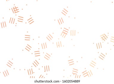 Light Orange vector pattern with sharp lines, dots. Modern geometrical abstract illustration with Lines. Pattern for your busines websites.
