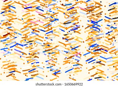Light Orange vector pattern with sharp lines. Blurred decorative design in simple style with lines. Pattern for ads, posters, banners.