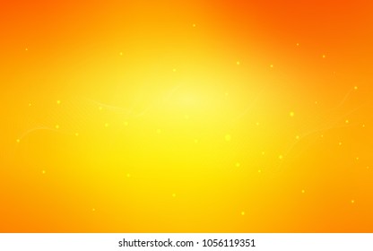 Light Orange vector pattern with spheres. Illustration with set of shining colorful abstract circles. Beautiful design for your business natural advert.