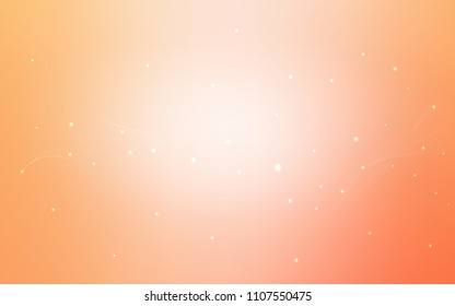 Light Orange vector pattern with spheres. Beautiful colored illustration with blurred circles in nature style. Completely new template for your brand book.