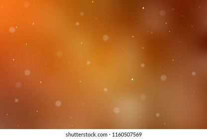 Light Orange vector pattern with spheres. Abstract illustration with colored bubbles in nature style. Pattern can be used as texture of wallpapers.