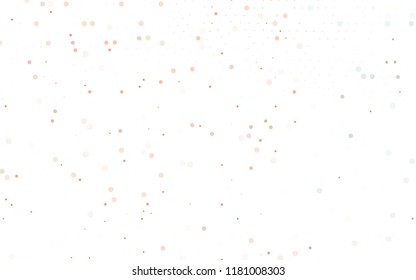 Light Orange vector  pattern with spheres. Beautiful colored illustration with blurred circles in nature style. The pattern can be used for ads, leaflets of liquid.