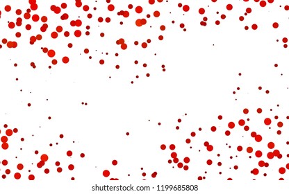 Light Orange vector pattern with spheres. Modern abstract illustration with colorful water drops. Pattern for beautiful websites.