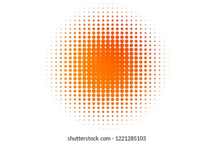Light Orange vector pattern with spheres. Modern abstract illustration with colorful water drops. Template for your brand book.