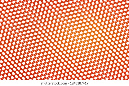 Light Orange vector pattern with spheres. Illustration with set of shining colorful abstract circles. Pattern of water, rain drops.