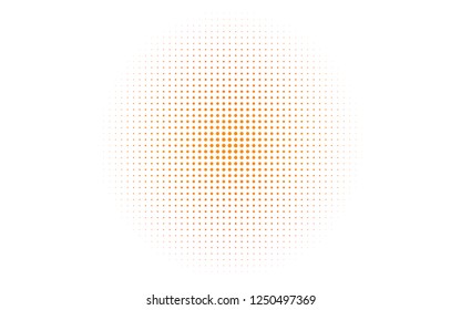 Light Orange vector pattern with spheres. Abstract illustration with colored bubbles in nature style. Template for your brand book.