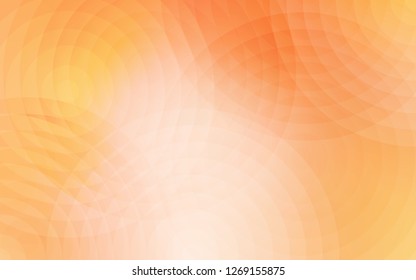 Light Orange vector pattern with spheres. Blurred decorative design in abstract style with bubbles. Completely new template for your brand book.