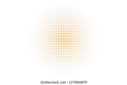 Light Orange vector pattern with spheres. Abstract illustration with colored bubbles in nature style. Pattern for ads, booklets.