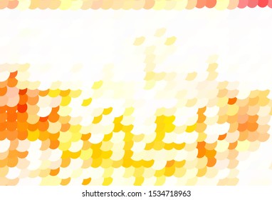 Light Orange vector pattern with spheres. Beautiful colored illustration with blurred circles in nature style. Design for your business advert.
