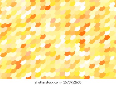 Light Orange vector pattern with spheres. Abstract illustration with colored bubbles in nature style. Pattern for ads, leaflets.