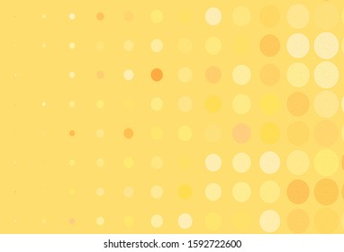 Light Orange vector pattern with spheres. Abstract illustration with colored bubbles in nature style. Pattern for beautiful websites.