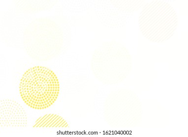Light Orange vector pattern with spheres. Abstract illustration with colored bubbles in nature style. Design for your business advert.