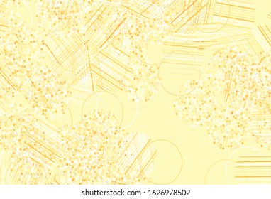 Light Orange vector pattern with spheres. Blurred decorative design in abstract style with bubbles. Pattern for textures of wallpapers.