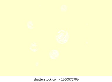Light Orange vector pattern with spheres. Blurred bubbles on abstract background with colorful gradient. Pattern for textures of wallpapers.