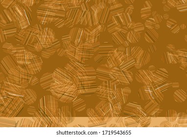 Light Orange vector pattern with spheres. Glitter abstract illustration with blurred drops of rain. Pattern for futuristic ad, booklets.