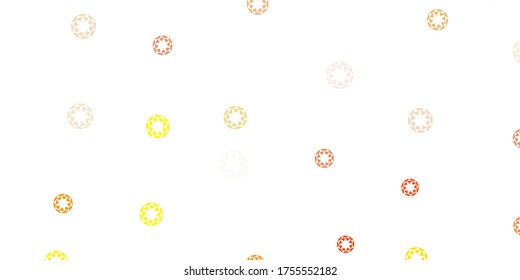 Light orange vector pattern with spheres. Abstract colorful disks on simple gradient background. New template for a brand book.
