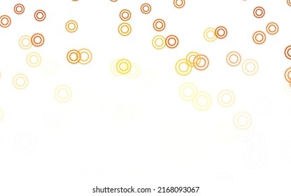 Light Orange vector pattern with spheres. Beautiful colored illustration with blurred circles in nature style. New template for your brand book.
