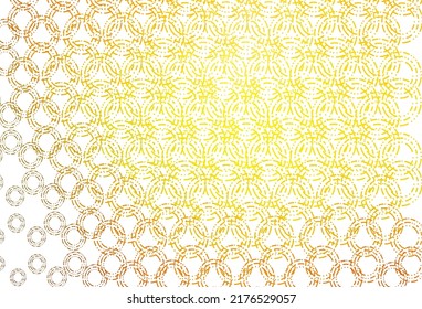 Light orange vector pattern with spheres. Modern abstract illustration with colorful water drops. Design for posters, banners.