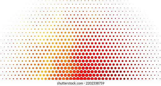 Light Orange vector pattern with spheres. Abstract illustration with colorful spots in nature style. Design for your commercials.