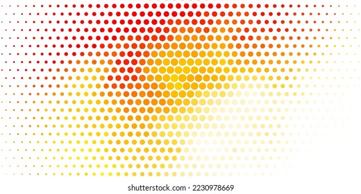 Light Orange vector pattern with spheres. Abstract illustration with colorful spots in nature style. Pattern for business ads.