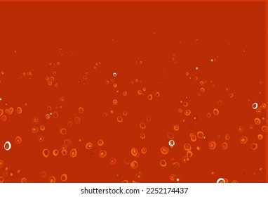 Light Orange vector pattern with spheres. Abstract illustration with colored bubbles in nature style. Pattern for beautiful websites.