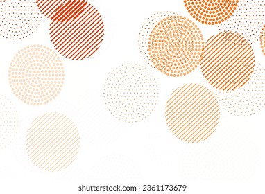 Light Orange vector pattern with spheres. Beautiful colored illustration with blurred circles in nature style. Pattern for textures of wallpapers.