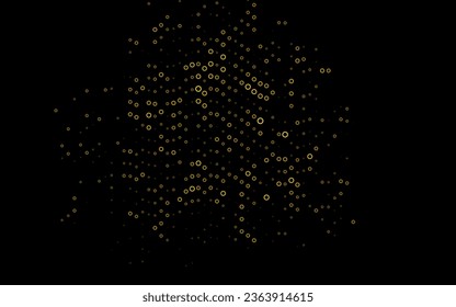 Light Orange vector pattern with spheres. Blurred bubbles on abstract background with colorful gradient. Template for your brand book.